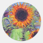 Yellow Sunflowers Round Sticker