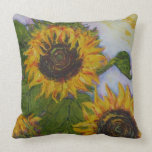 Yellow Sunflowers Throw Pillow