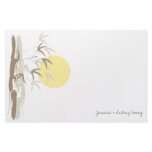 Yellow Sunrise Bamboo Garden Zen Custom Stationery