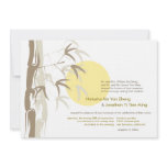 Yellow Sunrise Bamboo Zen Wedding Invitation invitations