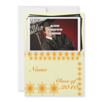 Yellow Suns Graduation Announcements invitations
