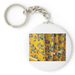 Yellow Surfboards in Racks Keychains