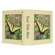 Yellow Swallowtail Butterfly in Summer Garden binder