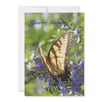 Yellow Swallowtail Butterfly Invitation invitation