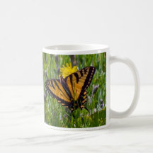 Yellow Swallowtail Butterfly Mugs