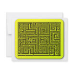 Yellow Swirl Maze Personalized Announcements