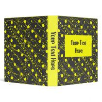Yellow Swirls Modern Binder