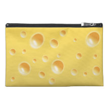 Yellow Swiss Cheese Texture Bag Travel Accessories Bag