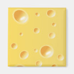 Yellow Swiss Cheese Texture Magnets