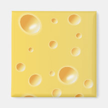Yellow Swiss Cheese Texture Magnets