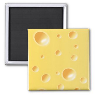 Yellow Swiss Cheese Texture Magnets