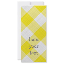 yellow table cloth custom rack cards