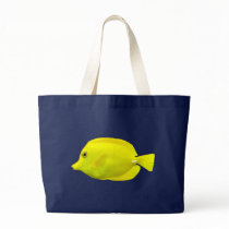 Yellow Tang Tropical Fish Tote Bags