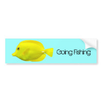 Yellow Tang Tropical Fish Bumper Sticker