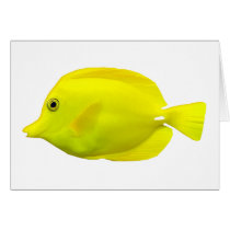 Yellow Tang Tropical Fish Greeting Card