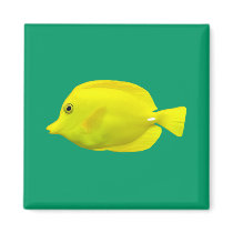 Yellow Tang Tropical Fish Refrigerator Magnet
