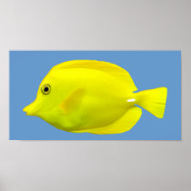 Yellow Tang Tropical Fish Posters