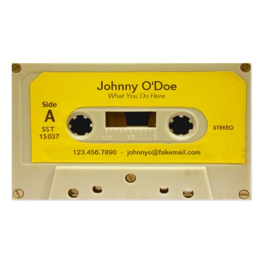 Yellow Tape Business Cards (front side)