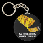 Yellow Tape Measure Personal Trainer Weight Loss Key Chains