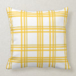 Yellow Tartan - Reversable Pillow