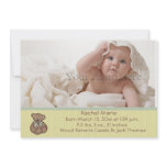 Yellow Teddy Bear Baby Announcement
