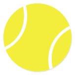 Yellow Tennis Ball Symbol Stickers