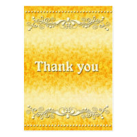 yellow textured white swirls thank you card profilecard