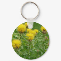 yellow thistle keychains