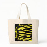 Yellow Tiger Stripes Tote Bag bags