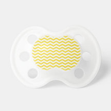 Yellow Tight Chevron Pattern Baby Pacifiers
