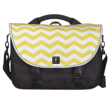 Yellow Tight Chevron Pattern Bag For Laptop