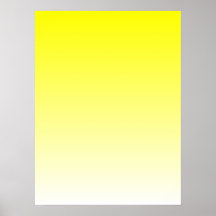 Yellow to White Gradient Poster