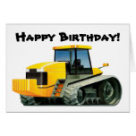 Yellow Tractor Greeting Card