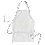 Yellow Triple Goddess Outline aprons