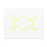 Yellow Triple Goddess Outline Post Cards
