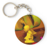 Yellow Tube of Paint by Lenny Key Chain