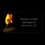 Yellow Tulip Address Label labels