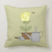 Yellow Tulip throwpillow