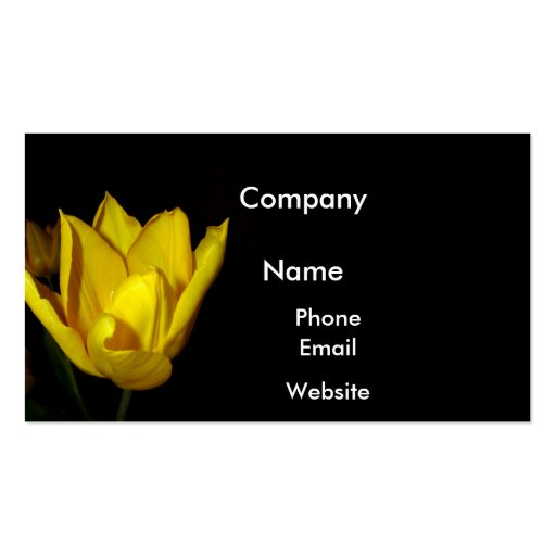 Yellow Tulip Business Card (front side)