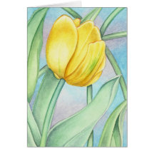 Yellow Tulip Card