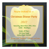 yellow tulip flower Christmas party Invitations