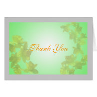 yellow tulip flowers thank you greeting card