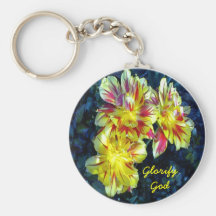 Yellow Tulip Keychain: Glorify God!