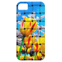 Yellow Tulip Weave iPhone 5 Cases