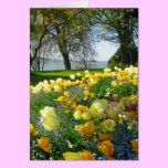 Yellow Tulips & Forget-me-nots Note Card cards