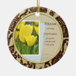 Yellow Tulips Garden Dream and Happiness Christmas Tree Ornament