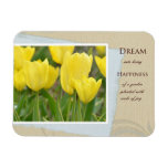Yellow Tulips Garden Dream and Happiness Flexible Magnet
