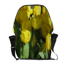 Yellow tulips messenger bag