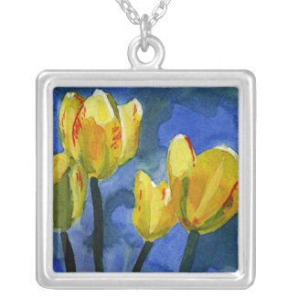 Yellow Tulips Necklace necklace
