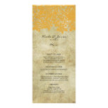 Yellow Vintage Country Wedding Menu Custom Invites
